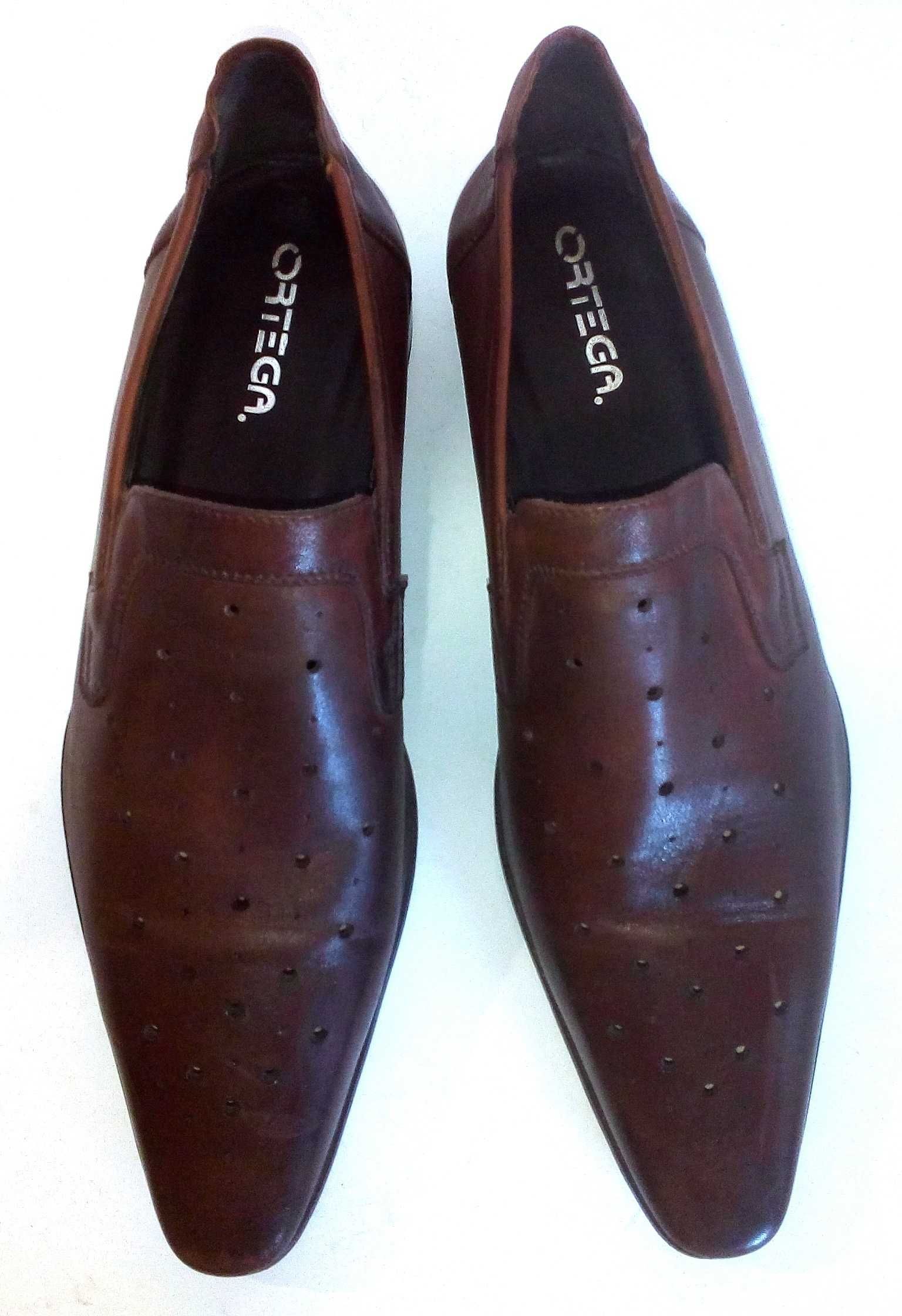 Стильные кожаные туфли лоферы от бренда ortega, италия! р.41 код m4105