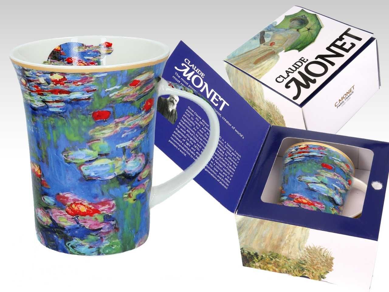 Kubek ceramiczny 350ml, Claude Monet, Lilie wodne Nenufary NOWY