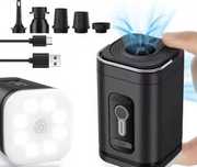 Bomba ar portátil a bateria recarregável USB lanterna casa colchão NOV