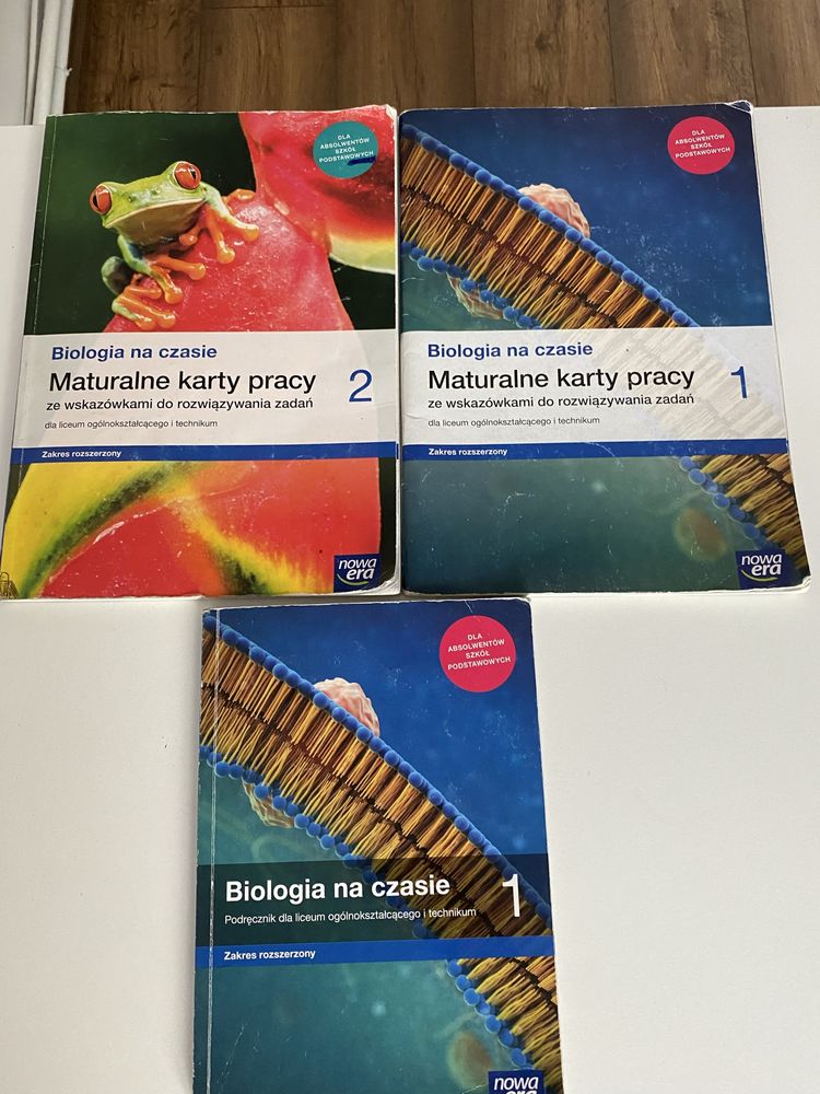 Książka biologia na czasie 1 + karty pracy 1,2 zakres rozszerzony