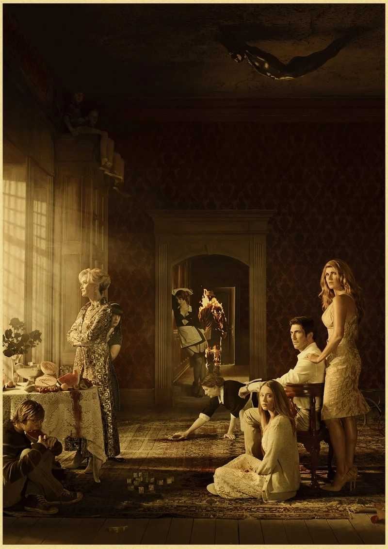Плакат постер на крафт бумаге из сериала Американская история ужасов