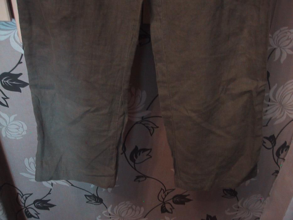 Spodnie DOCKERS Chinos KHAKI Len W:33 L:34.Stan BDB Pas.85.Wysłka