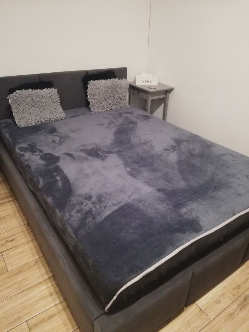 Łóżko 140x200 welur grafit