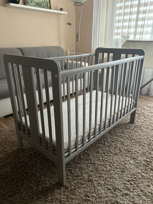 Łóżeczko niemowlęce Star Cot 120x60 + materac Rucken