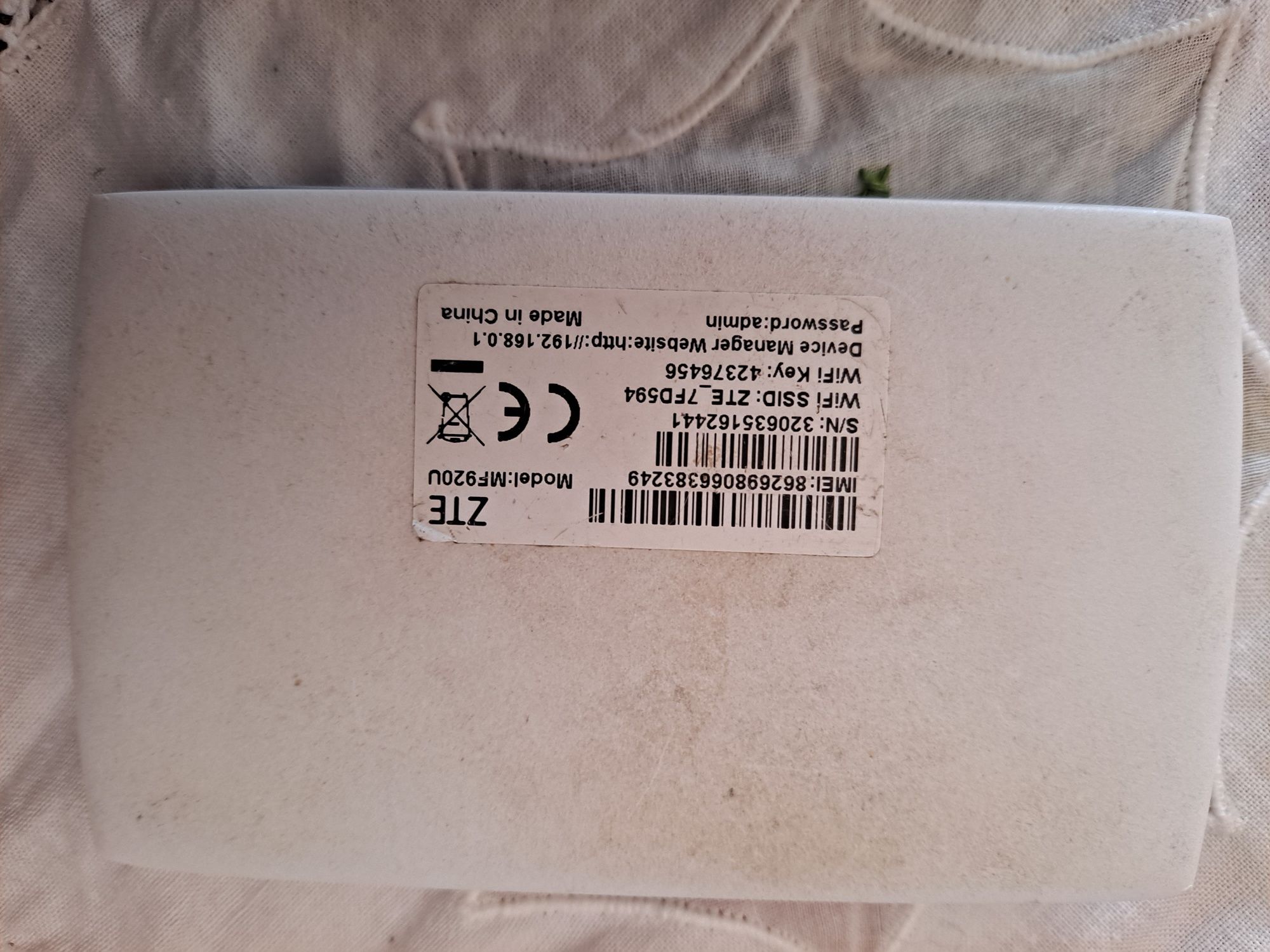 Novo ZTE Router Meo