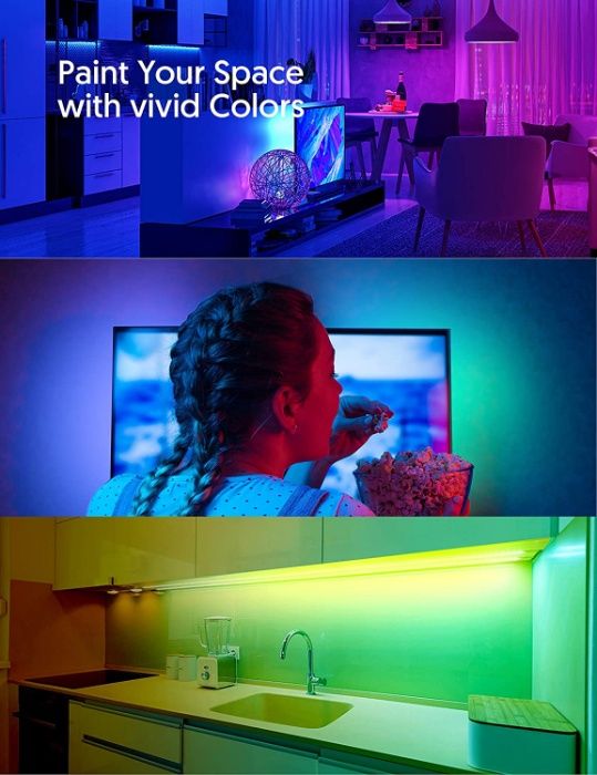 Fitas LED RGB Wifi 5050 SMD de Teckin com 5 metros Alexa e Google Home