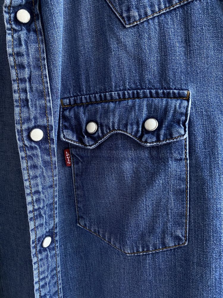 Вінтажна джинсова сорочка Levi’s оригінал L-XL