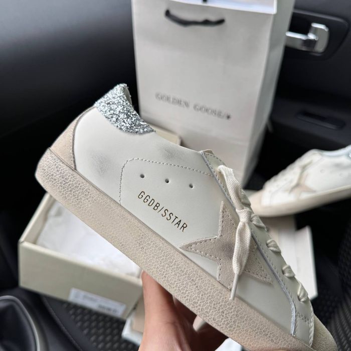 Жіночі кеди кросівки голден гуси Golden Goose white beige premium