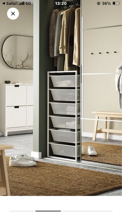 Ikea JONAXEL organização roupeiro ou lavandaria JONAXEL com 6 cestos