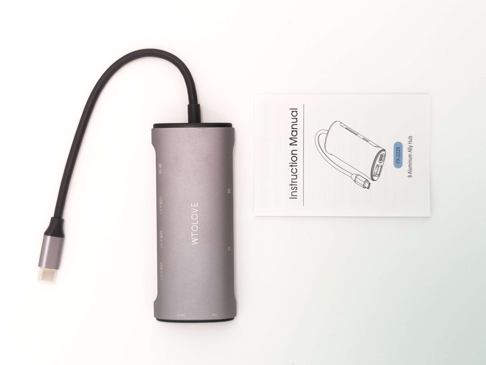 WTOLOVE USB C Hub - USB C Adapter 8 w 1 z 4K HDMI
