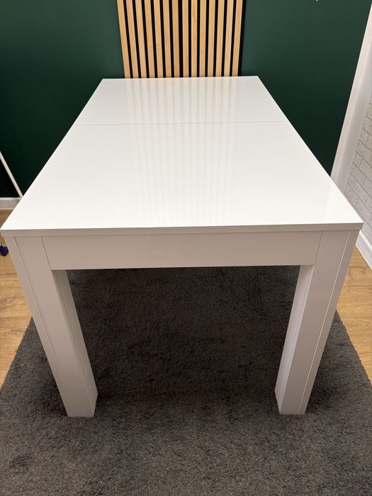 Stół jadalniany rozkladany biały 140-260 x 80