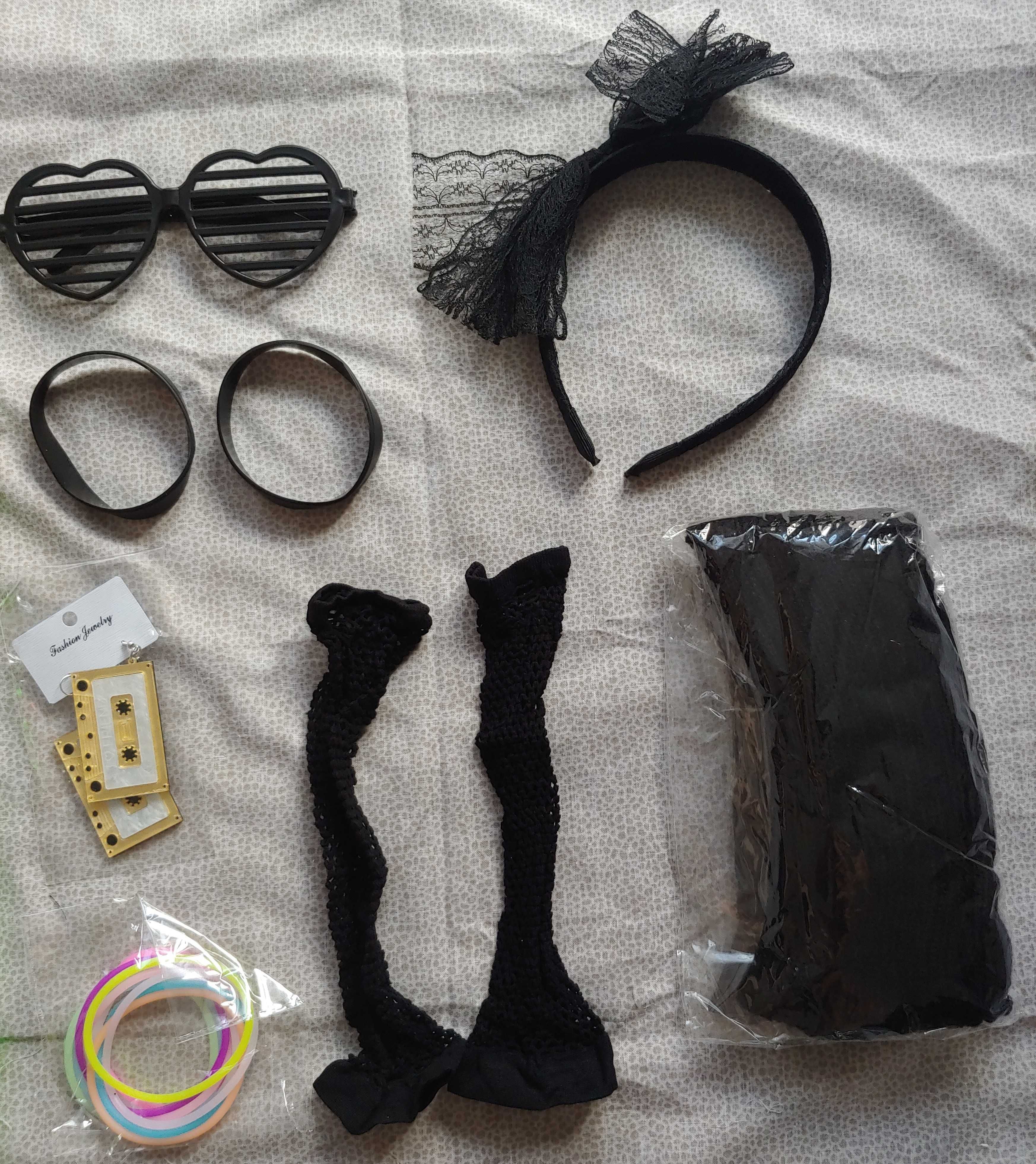 Cosplay Przebranie DISCO na Dyskotekę Klubu Akcesoria 10 szt z lat 80