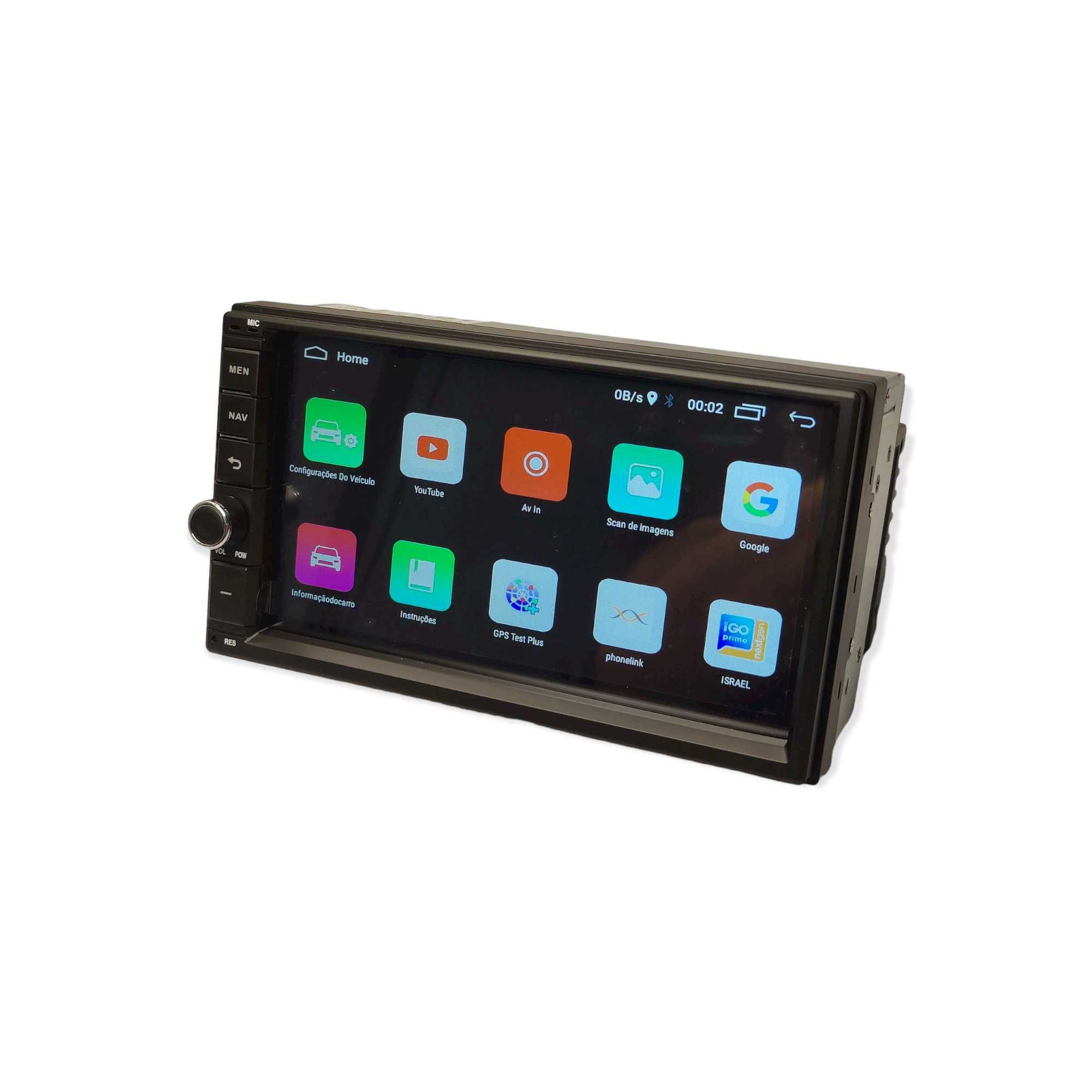Rádio 2 DIN Android 13 Botões físicos – RDS GPS WIFI 2 DIN 2GB RAM