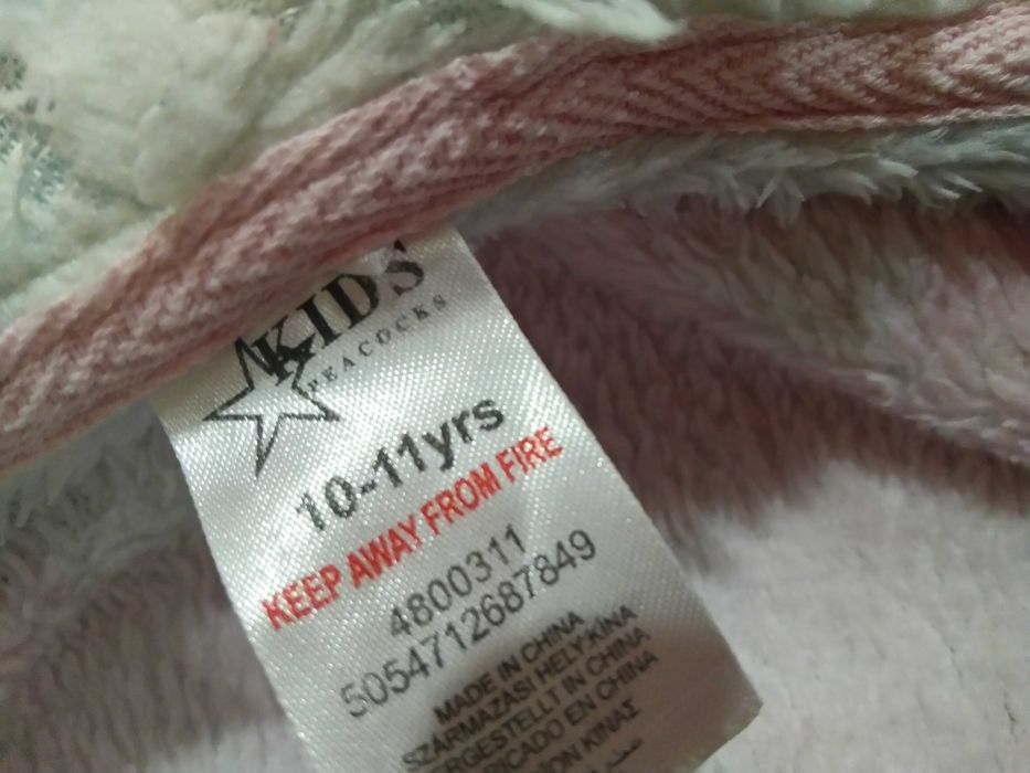 Флисовая пижамка-кигуруми на девочку,Peacocks