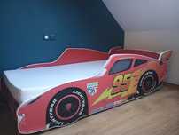 Łóżko dziecięce chłopięce samochód wyścigowy McQueen materac 160x80 cm