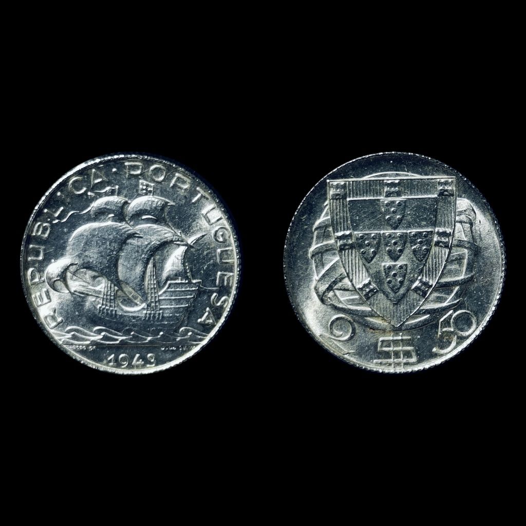 Moeda de 2,5 Escudos (2$50) Prata 1943