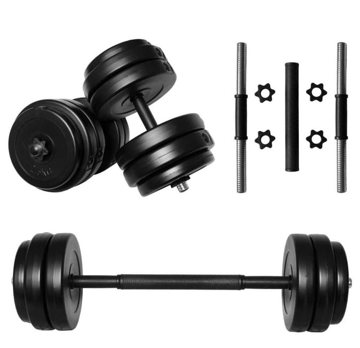 Гантелі 2 по 16 кг + зʼєднувач розбірні штанга гантели 11 21 26кг