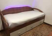 Cama solteiro madeira