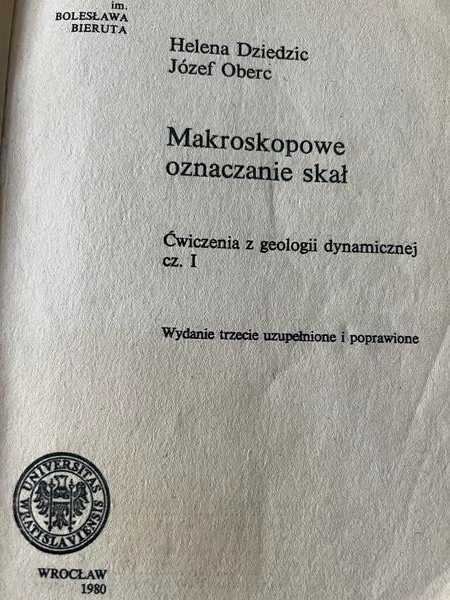 Makroskopowe oznaczanie skał Dziedzic H., Oberc J.