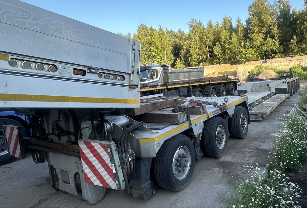 Hds transport, tiefbett, platforma, domki holenderskie niskopodwozie