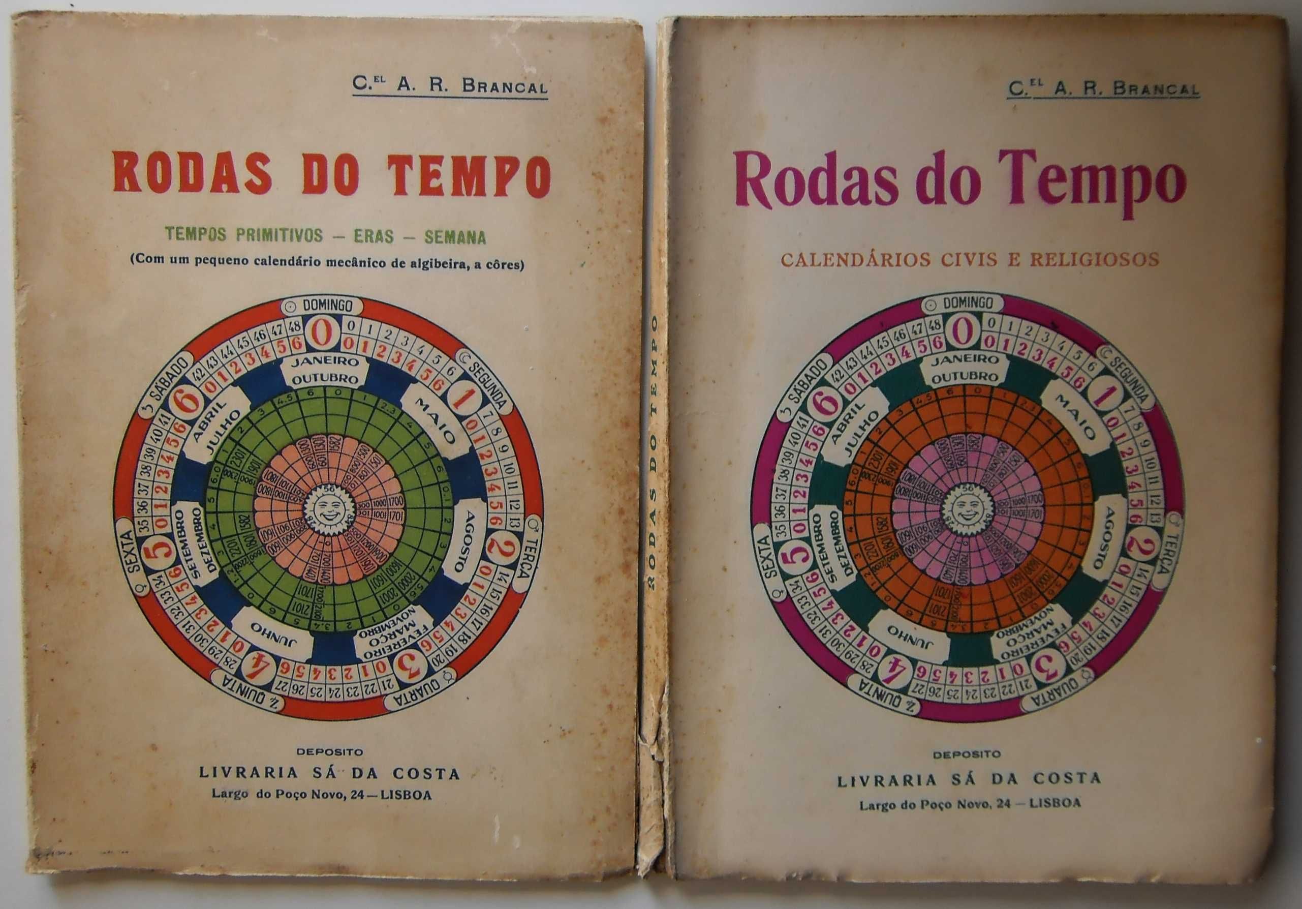 Alfarrabismo 1938 Sá da Costa: RODAS DO TEMPO / 2 Vols / Cor. Brancal