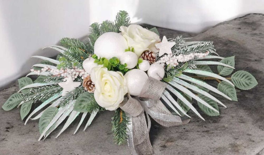 Stroik świąteczny Boże Narodzenie bożonarodzeniowy na grób B187