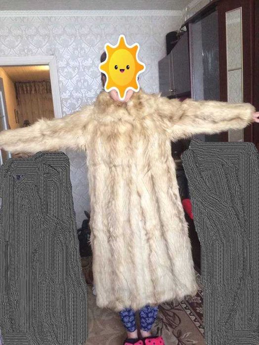 Шуба, натуральный степной волк