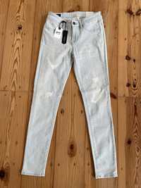 Denham Jeans Spray Super Tight Fit Calças Ganga Luxo a estresr