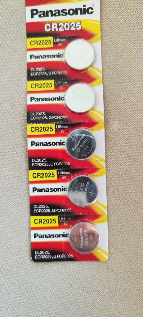 Conjunto de 5 pilhas Panasonic CR2025