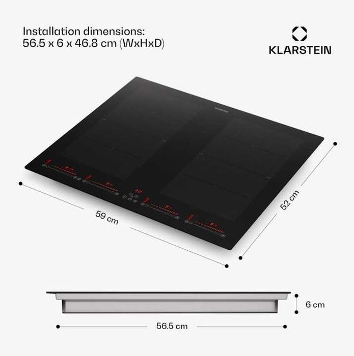 Płyta indukcyjna do zabudowy Klarstein 60CM BOOSTER 4 Pola 9600 W