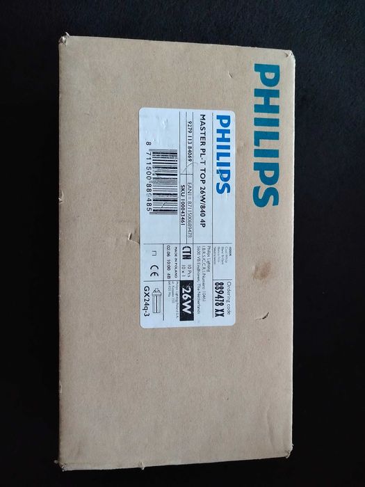 Świetlówki Philips Master PL-T TOP 26W/840 4P 10 szt