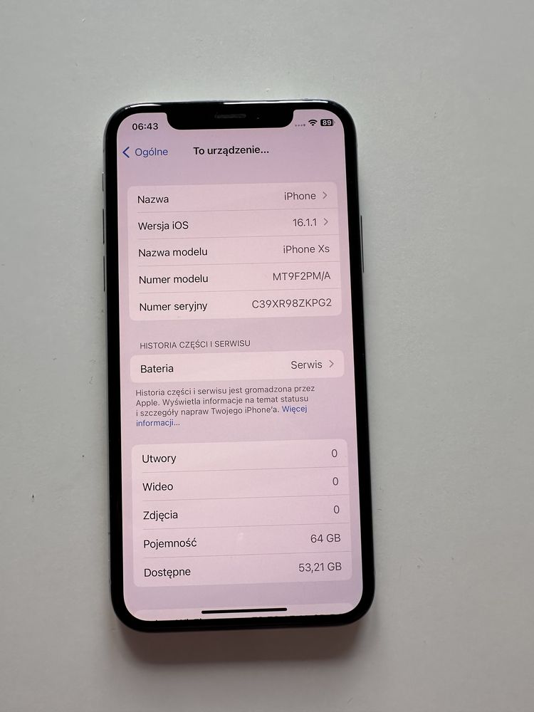 Iphone XS 64 GB biały