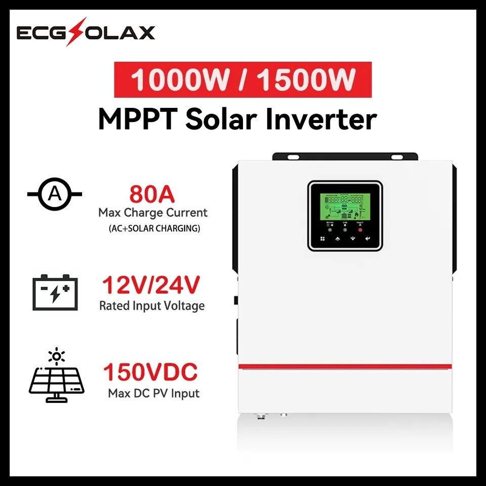 Інвертор,Гібридний інвертер MPPT solar inverter, 12v 1000w,новий