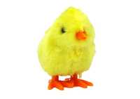 Skaczący Kurczak Zabawka Nakręcany Pluszowy Żółty