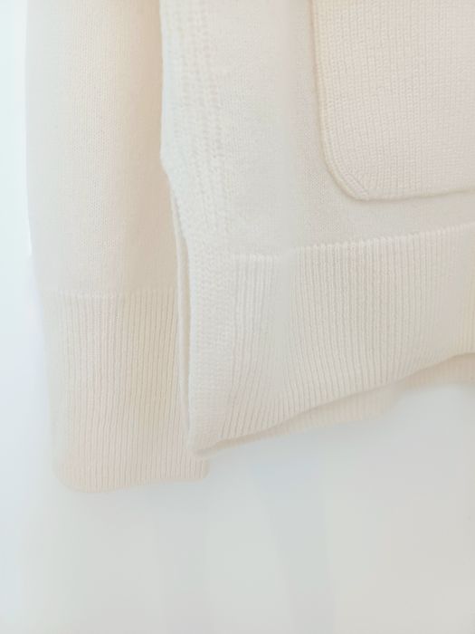 Massimo Dutti wełniany kardigan kremowy ecru wełna kaszmir sweter