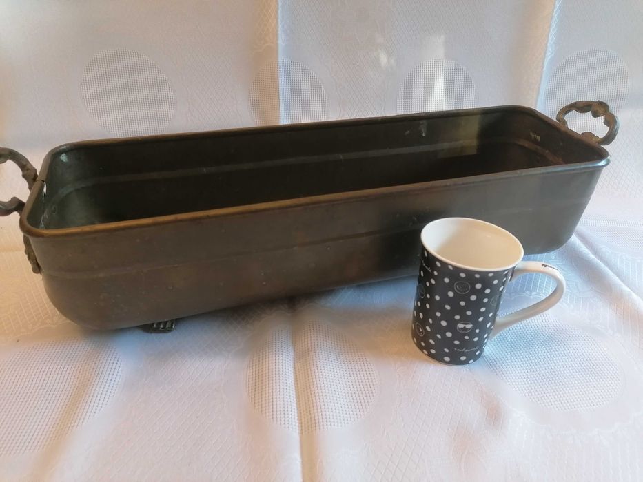 Donica Prostokątna Długa - Mosiądz