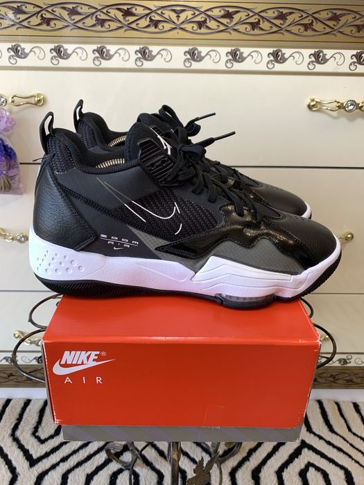 Черные кожаные высокие кеды кроссы кроссовки nike air jordan zoom 92