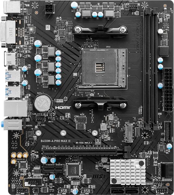 B450M-A PRO MAX II + Ryzen 5 5500 + 16Gb DDR4
