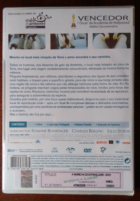 Filme DVD "A Marcha dos Pinguins" (Selado)