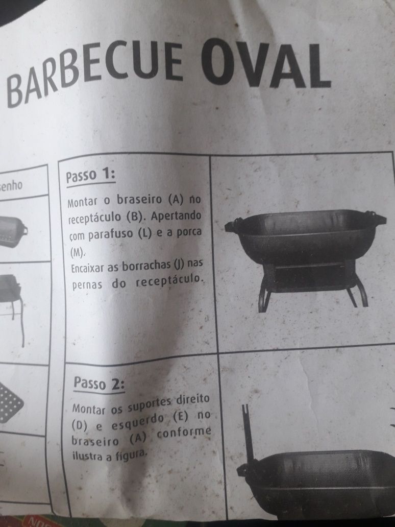 Grelhador / Barbecue completo + caixa de 32 ascendalhas (Ler