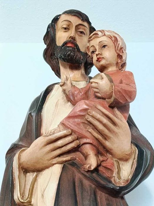 Antiga estátua religiosa de São José 58cm séc. XX