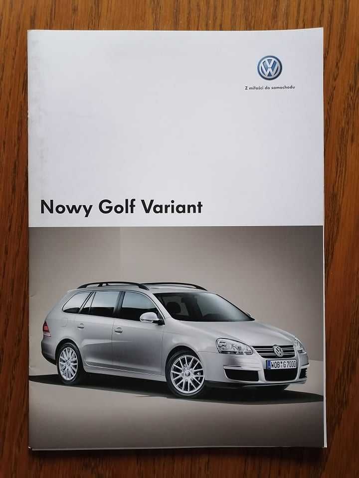 Prospekt VW Golf V Variant 2007 Polski! PL Folder Broszura Katalog