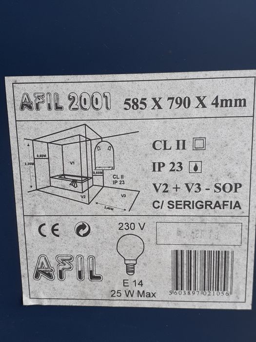 Espelho com furação P/iluminação