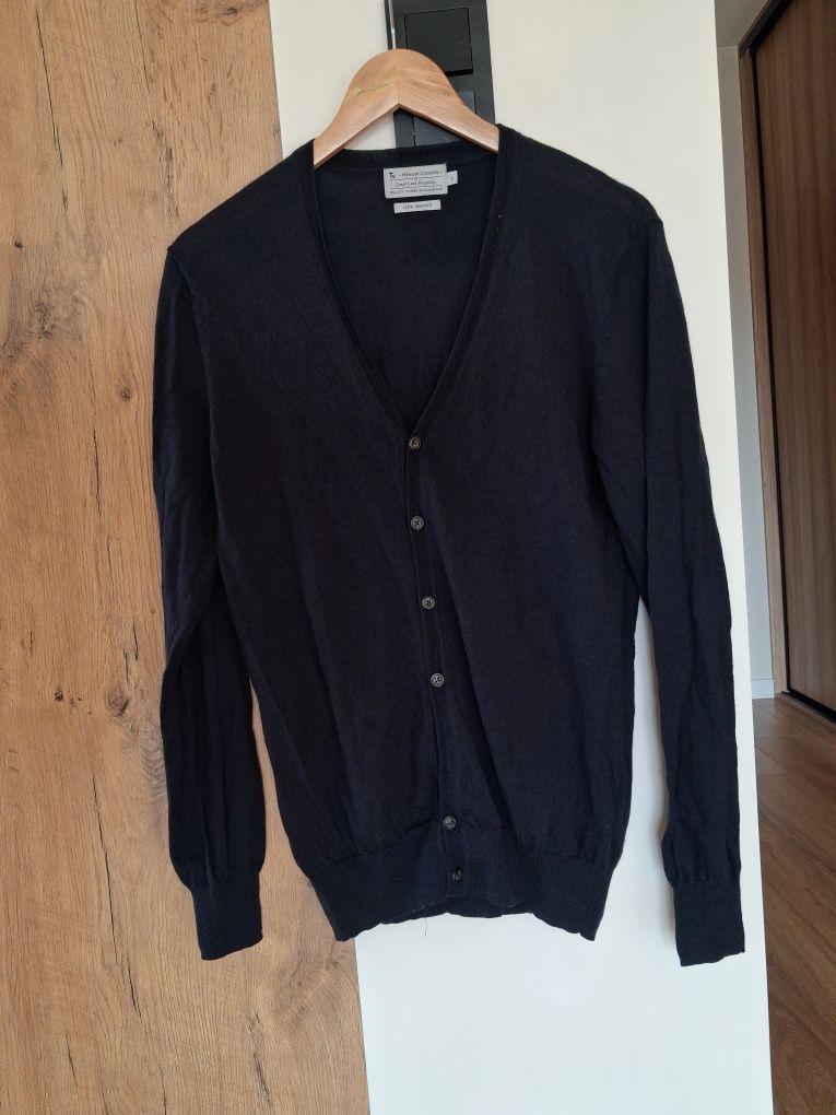 TU kardigan welniany granatowy merino 100% S