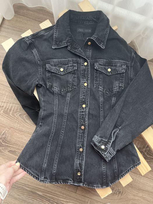 Піджак джинсовий, сорочка джинсова, джинсовка від зара zara , С S