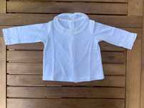 T-shirt manga comprida com gola, 0-3meses