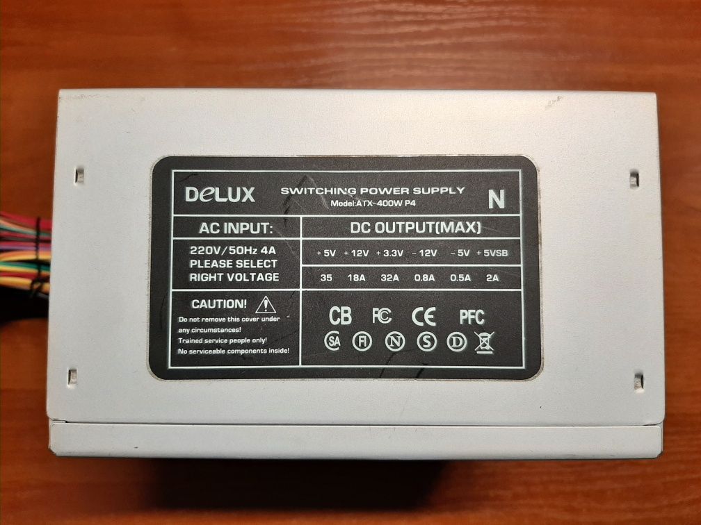 Блок питания Delux ATX400W P4 400W 120FAN