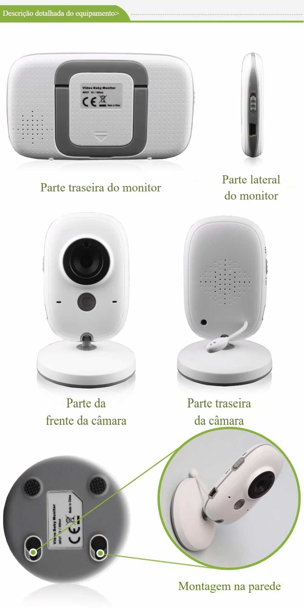 Monitor Bebé 3.2" ∎ VOX ∎ Visão Noturna ∎ Temperatura e Áudio