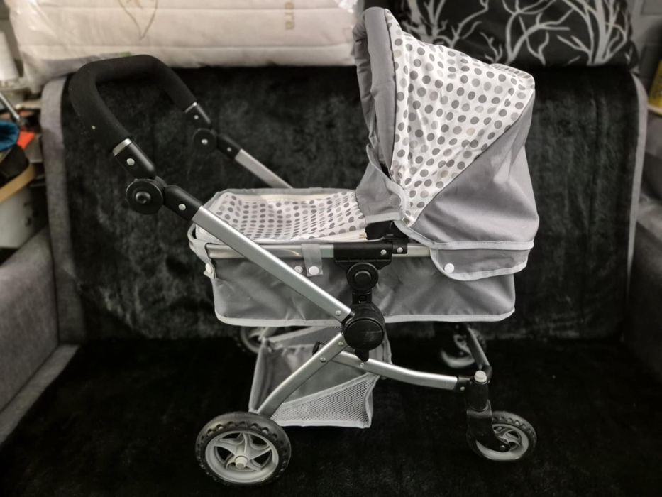 Zabawkowy Wózek dla lalek + lalka szmaciana