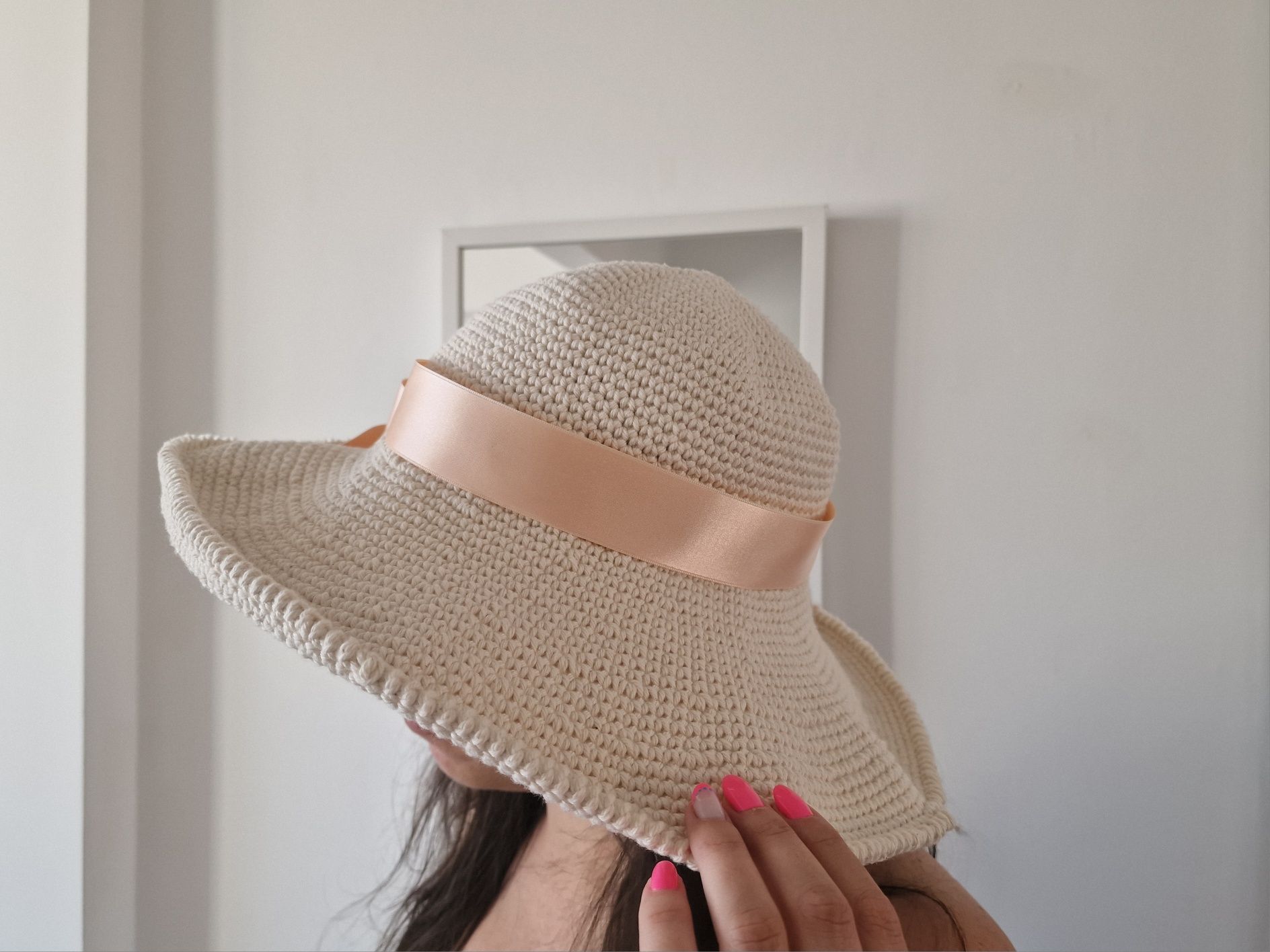 Chapéu Verão Bege (feito à mão)